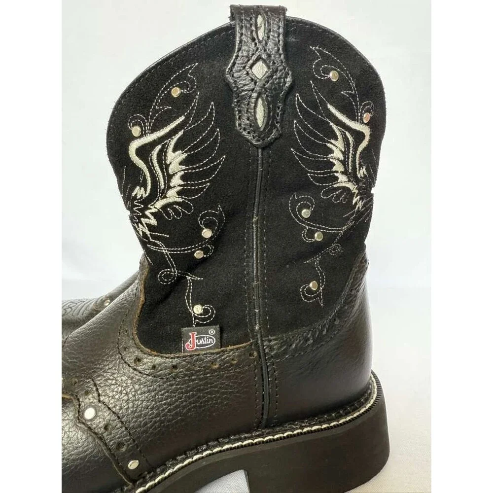 Justin Gypsy Black Leather Western Boots Women’s 9.5B L9977 - Picture 8 of 11